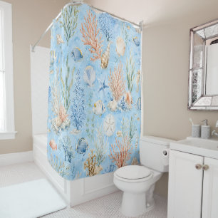 Ocean Dreams Coastal Shower Curtain