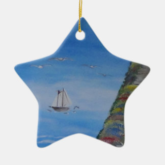 Ocean Dreams Square Ceramic Ornament