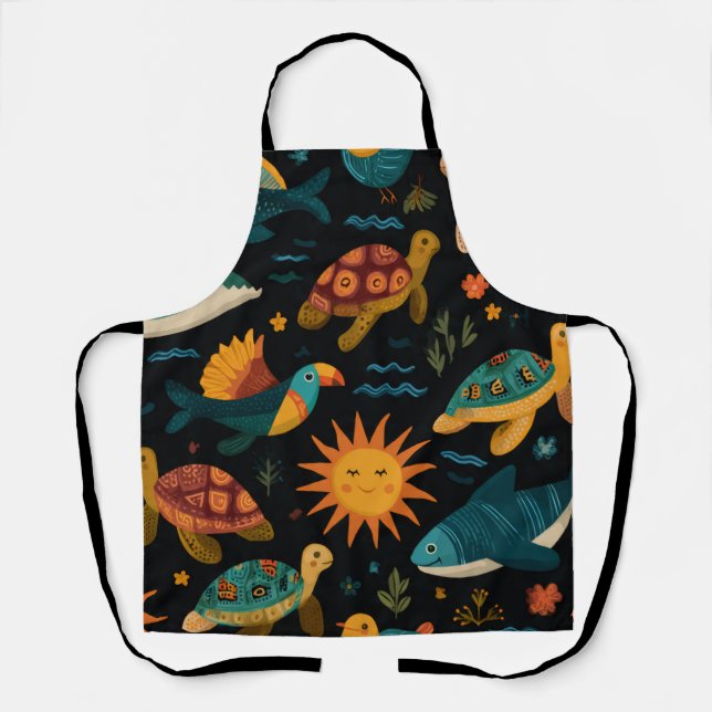 Ocean Drift All-Over Print Apron Gift (Front)