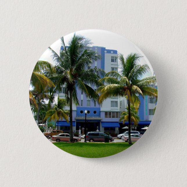 Ocean Drive 6 Cm Round Badge (Front)