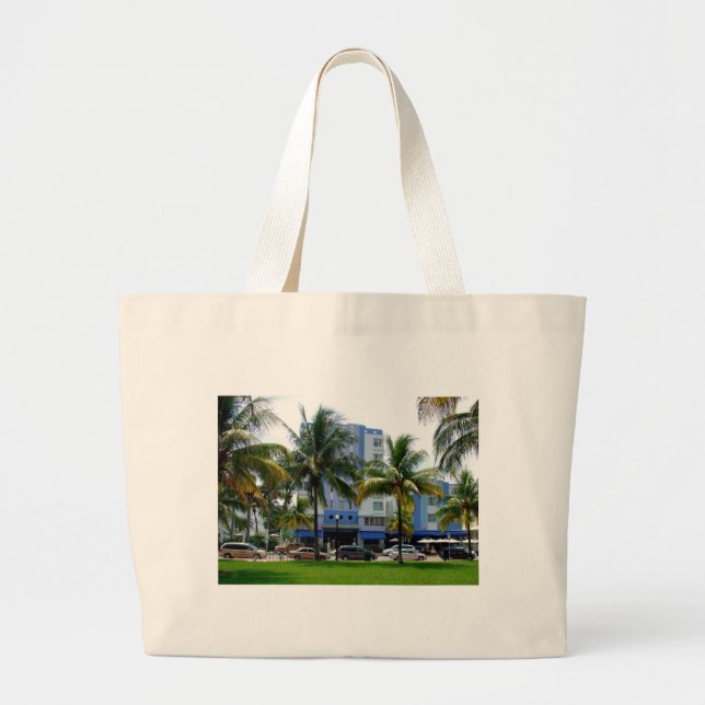 Ocean Drive Large Tote Bag (Front)