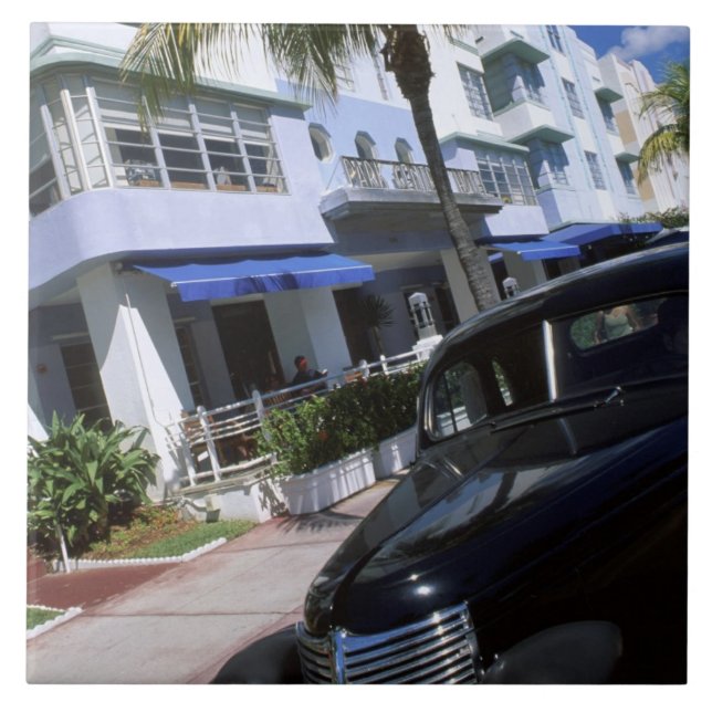 Ocean Drive, Miami Beach Florida Tile (Front)