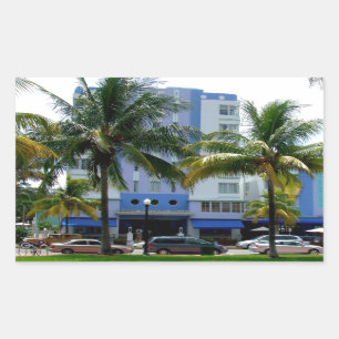 Ocean Drive Rectangular Sticker