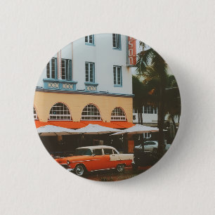 Ocean Drive, South Beach, Miami 6 Cm Round Badge