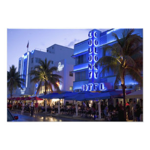 Ocean Drive, South Beach, Miami Beach, 2 Photo Print