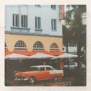 Ocean Drive, South Beach, Miami Glass Coaster