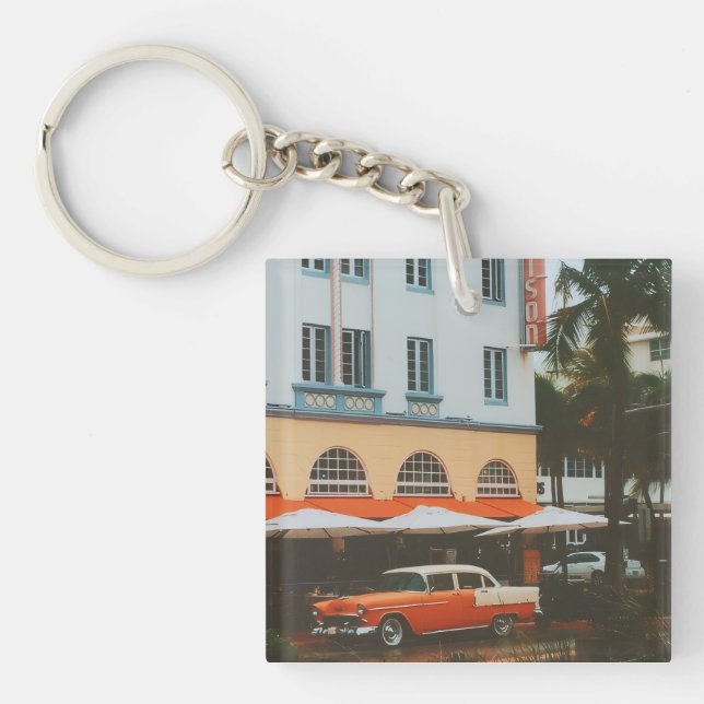 Ocean Drive, South Beach, Miami Key Ring (Front)