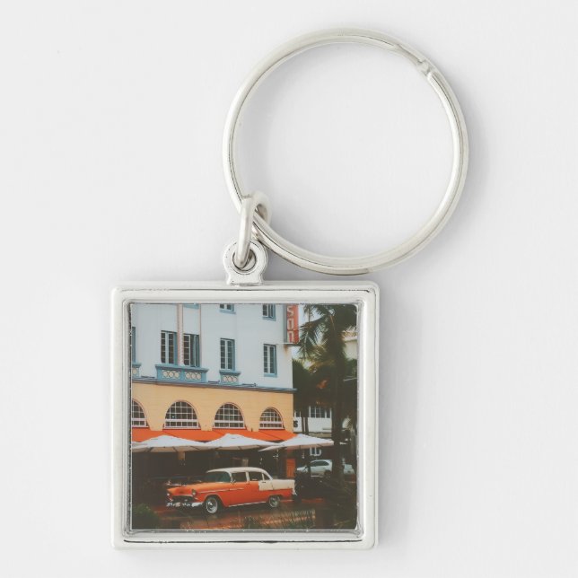 Ocean Drive, South Beach, Miami Key Ring (Front)