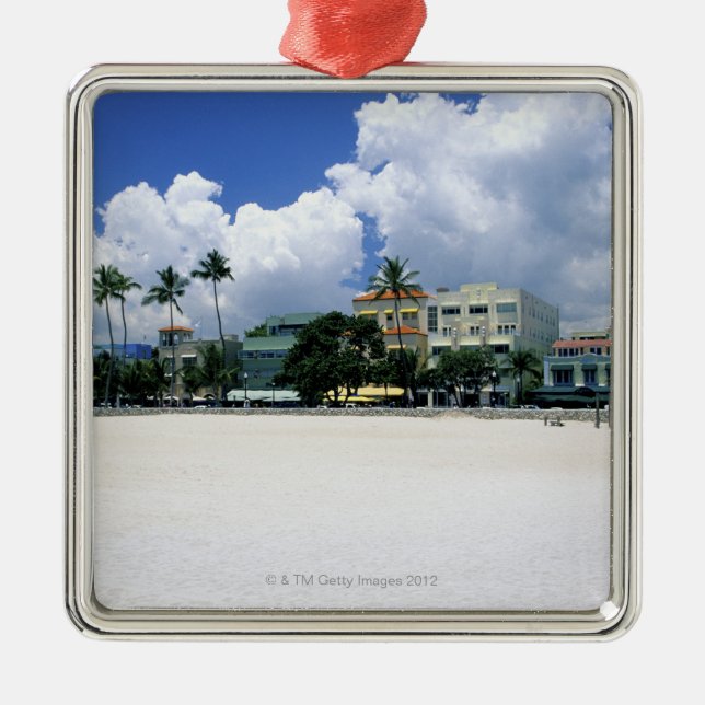 Ocean Drive, South Miam Beach, Miami - Florida Metal Tree Decoration (Front)