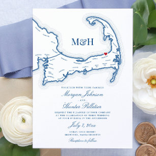 Ocean Edge Resort Brewster MA Wedding Invitation