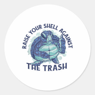 Ocean Environmental Protection Turtle _1 Classic Round Sticker