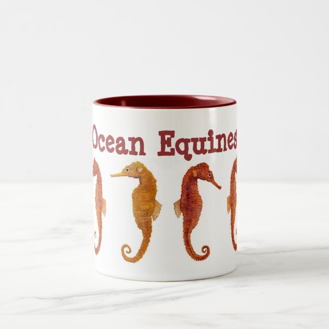 Ocean Equines Two-Tone Coffee Mug (Center)