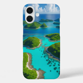 "Ocean Escape: Aerial Island Paradise  iPhone 16 Plus Case