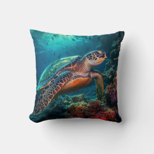 Ocean Explorer: Sea Turtle Underwater Adventure Cushion