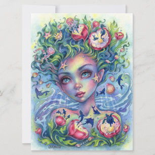 Ocean Eyes Mermaid Fantasy Girl Sea Art Cards