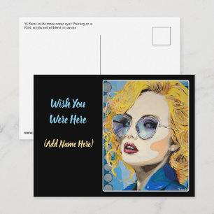 'Ocean Eyes' Painting on a Postcard