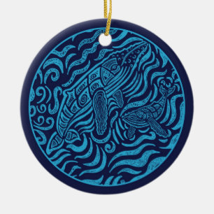 Ocean Family Humpback Whales Ornament