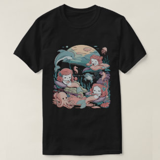 Ocean Fantasy Mermaid Graphic T-Shirt