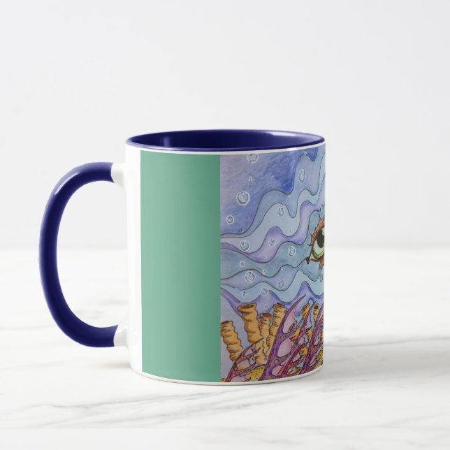 Ocean fish eyes coffee mug (Left)