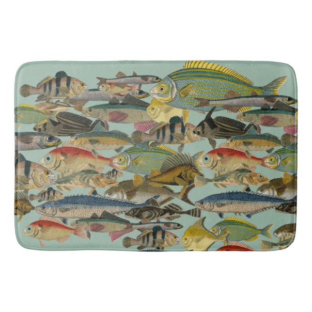 Ocean Fish Fishing Tropical Fish Exotic Colourful  Bath Mat (Front)