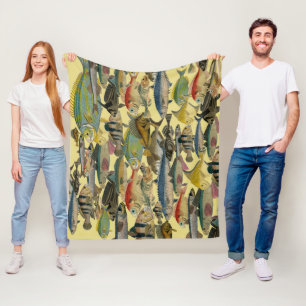 Ocean Fish Fishing Tropical Fish Exotic Colourful Fleece Blanket
