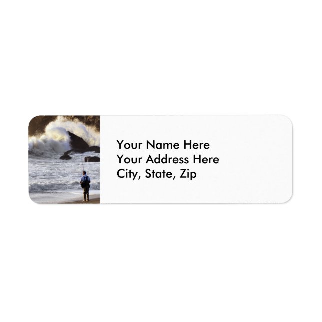 Ocean Fishing Return Address Label (Front)