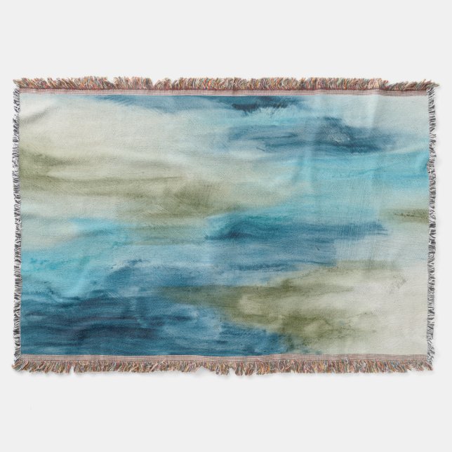 Ocean Flow II Throw Blanket (Front)