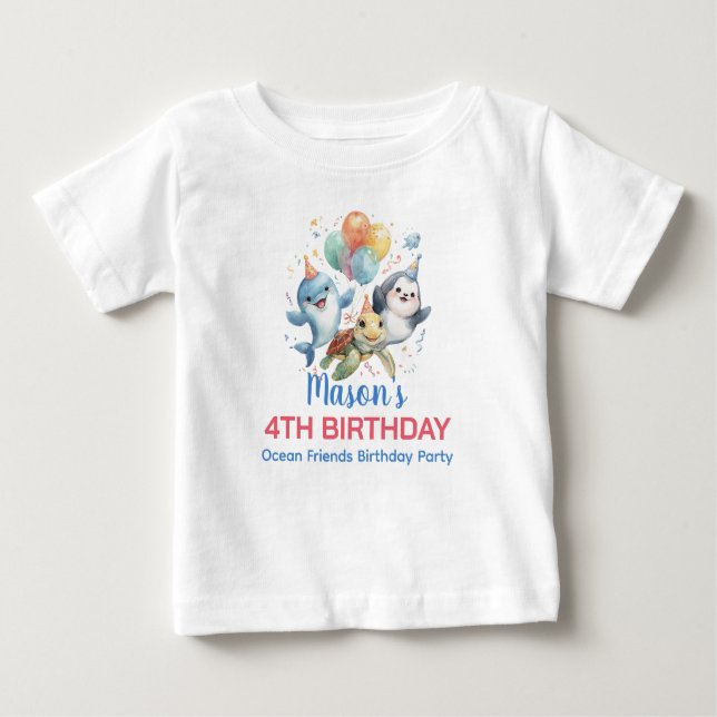 Ocean Friends Birthday T-Shirt (Front)