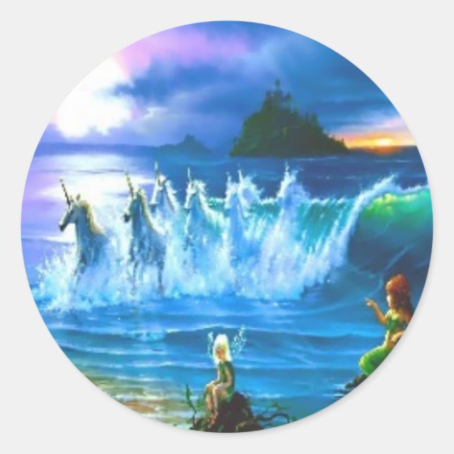 Ocean Full Of Unicorns Stickers (Front)