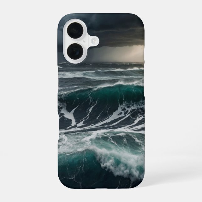 Ocean Fury iPhone 16 Case (Back)