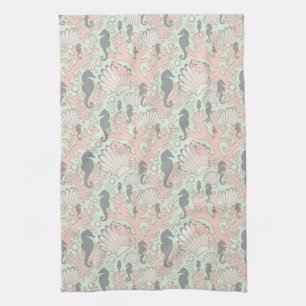 Ocean Gardens Pastel Kitchen Towel