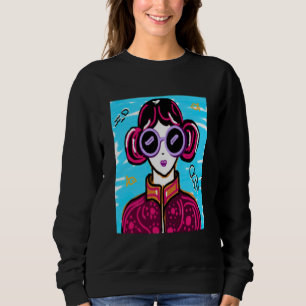 Ocean Girl Bright girl hot summer item Pink Blue g Sweatshirt
