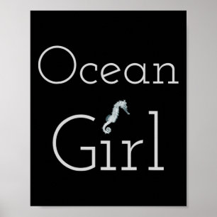 Ocean Girls Surfing Surfer Sea Holiday Teen Childr Poster