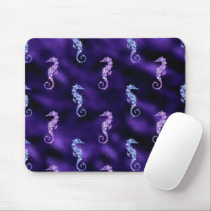 Ocean Glamour Colourful Sea Horse Pattern Mouse Pad