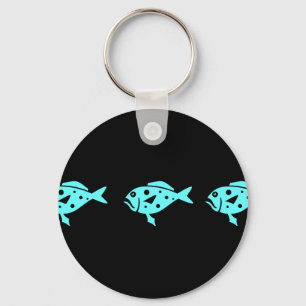 Ocean Glow_Aqua Blue Grouper Key Ring