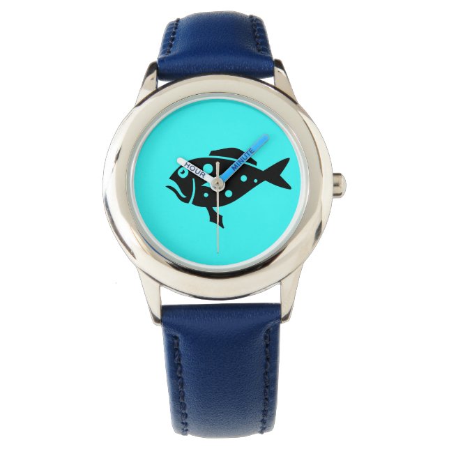 Ocean Glow_Black-on-Aqua Grouper Watch (Front)