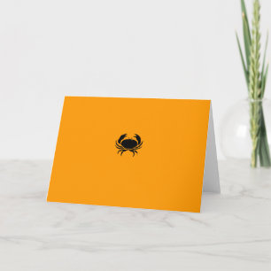 Ocean Glow_Black-on-Orange Crab Card