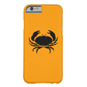 Ocean Glow_Black-on-Orange Crab Barely There iPhone 6 Case
