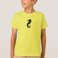 Ocean Glow_Black on Yellow Seahorse