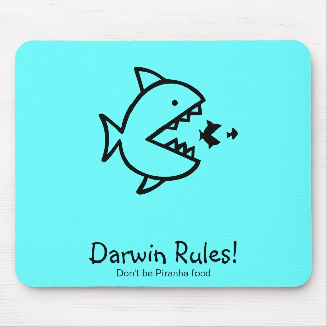 Ocean Glow_Darwin Rules! Mouse Pad (Front)