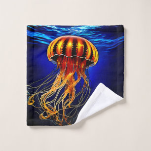 Ocean Glow Jelly Design Bath Towel Set