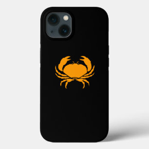 Ocean Glow_Orange on Black Crab iPhone 13 Case