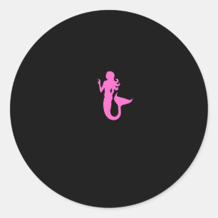 Ocean Glow_Pink Mermaid Classic Round Sticker