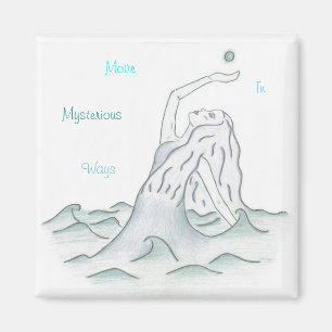 Ocean Goddess With Moon Magnet