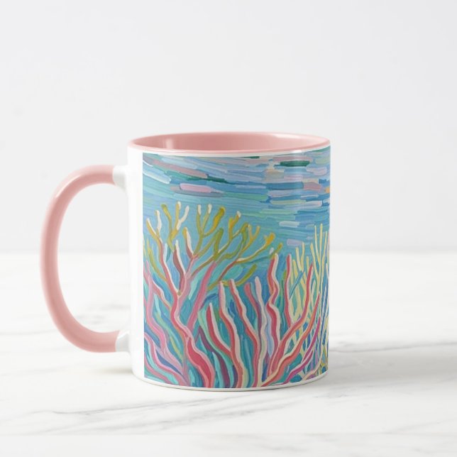 Ocean Golden Corals Reef Mug (Left)