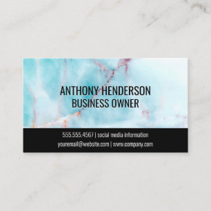 Ocean Granite Marble Trim Lux Business Card