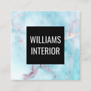 Ocean Granite Square Business Card