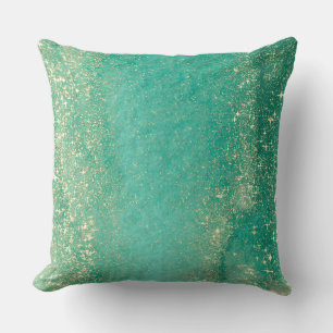 Ocean green golden marble  cushion