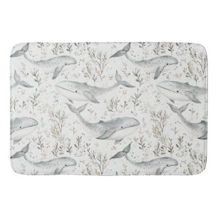 Ocean Grey Whales Bath Mat