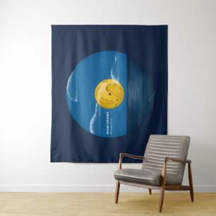 Ocean Grooves Vinyl Ocean Night Art Tapestry